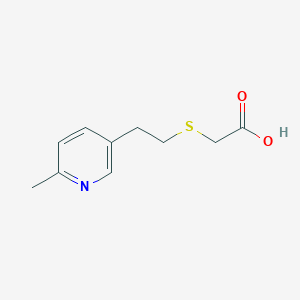 molecular formula C10H13NO2S B15020900 {[2-(6-Methyl-3-pyridinyl)ethyl]thio}acetic acid 