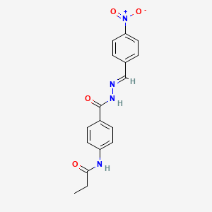 N-(4-{[(2E)-2-(4-nitrobenzylidene)hydrazino]carbonyl}phenyl)propanamide