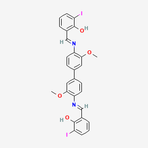 2,2'-{(3,3'-dimethoxybiphenyl-4,4'-diyl)bis[nitrilo(E)methylylidene]}bis(6-iodophenol)