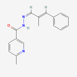 6-methyl-N'-[(1Z,2E)-2-methyl-3-phenylprop-2-en-1-ylidene]pyridine-3-carbohydrazide