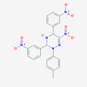 2-(4-Methylphenyl)-6-nitro-3,5-bis(3-nitrophenyl)-2,3,4,5-tetrahydro-1,2,4-triazine