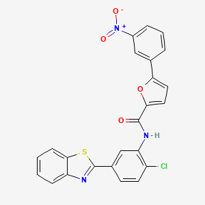 molecular formula C24H14ClN3O4S B15020967 N-[5-(1,3-benzothiazol-2-yl)-2-chlorophenyl]-5-(3-nitrophenyl)furan-2-carboxamide 