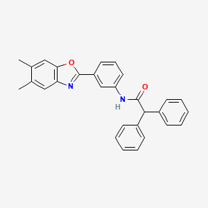 N-[3-(5,6-dimethyl-1,3-benzoxazol-2-yl)phenyl]-2,2-diphenylacetamide