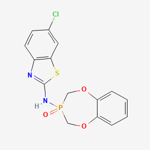 6-chloro-N-(3-oxido-3,4-dihydro-2H-1,5,3-benzodioxaphosphepin-3-yl)-1,3-benzothiazol-2-amine