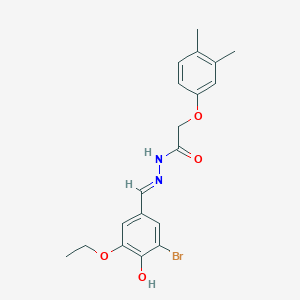 N'-[(E)-(3-bromo-5-ethoxy-4-hydroxyphenyl)methylidene]-2-(3,4-dimethylphenoxy)acetohydrazide