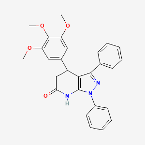 1,3-diphenyl-4-(3,4,5-trimethoxyphenyl)-4,5-dihydro-1H-pyrazolo[3,4-b]pyridin-6-ol