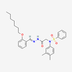 molecular formula C30H37N3O4S B15020996 N-(3,4-Dimethylphenyl)-N-({N'-[(E)-[2-(heptyloxy)phenyl]methylidene]hydrazinecarbonyl}methyl)benzenesulfonamide 