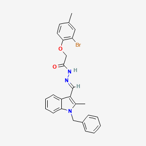 molecular formula C26H24BrN3O2 B15021005 N'-[(E)-(1-benzyl-2-methyl-1H-indol-3-yl)methylidene]-2-(2-bromo-4-methylphenoxy)acetohydrazide 