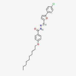 molecular formula C28H33ClN2O3 B15021012 N'-[(E)-[5-(4-Chlorophenyl)furan-2-YL]methylidene]-4-(decyloxy)benzohydrazide 