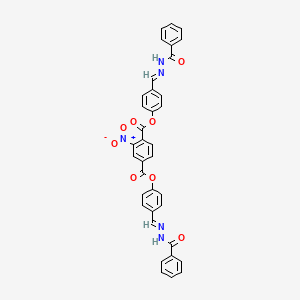 bis(4-{(E)-[2-(phenylcarbonyl)hydrazinylidene]methyl}phenyl) 2-nitrobenzene-1,4-dicarboxylate