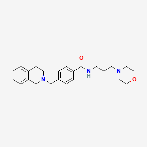 4-(3,4-dihydroisoquinolin-2(1H)-ylmethyl)-N-[3-(morpholin-4-yl)propyl]benzamide