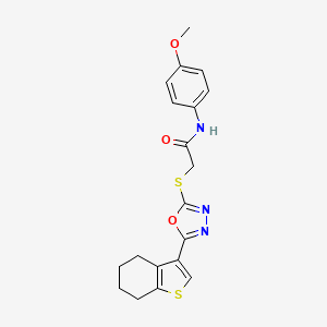 N-(4-methoxyphenyl)-2-{[5-(4,5,6,7-tetrahydro-1-benzothiophen-3-yl)-1,3,4-oxadiazol-2-yl]sulfanyl}acetamide