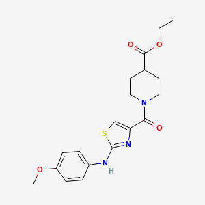 Ethyl 1-({2-[(4-methoxyphenyl)amino]-1,3-thiazol-4-yl}carbonyl)piperidine-4-carboxylate