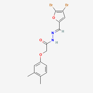 molecular formula C15H14Br2N2O3 B15021103 N'-[(E)-(4,5-dibromofuran-2-yl)methylidene]-2-(3,4-dimethylphenoxy)acetohydrazide 