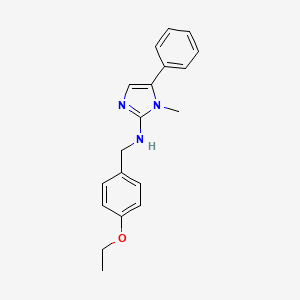 molecular formula C19H21N3O B15021109 N-(4-ethoxybenzyl)-1-methyl-5-phenyl-1H-imidazol-2-amine 