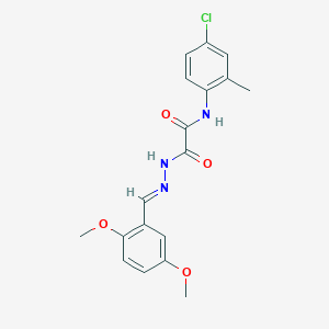 molecular formula C18H18ClN3O4 B15021138 N-(4-chloro-2-methylphenyl)-2-[(2E)-2-(2,5-dimethoxybenzylidene)hydrazinyl]-2-oxoacetamide 