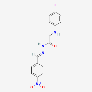 molecular formula C15H13IN4O3 B15021147 2-[(4-iodophenyl)amino]-N'-[(E)-(4-nitrophenyl)methylidene]acetohydrazide (non-preferred name) 