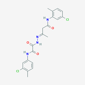 (3E)-N-(5-chloro-2-methylphenyl)-3-(2-{[(3-chloro-4-methylphenyl)amino](oxo)acetyl}hydrazinylidene)butanamide