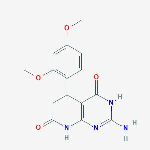 molecular formula C15H16N4O4 B15021177 2-amino-5-(2,4-dimethoxyphenyl)-4-hydroxy-5,8-dihydropyrido[2,3-d]pyrimidin-7(6H)-one 