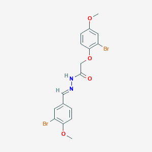 molecular formula C17H16Br2N2O4 B15021198 2-(2-bromo-4-methoxyphenoxy)-N'-[(E)-(3-bromo-4-methoxyphenyl)methylidene]acetohydrazide 