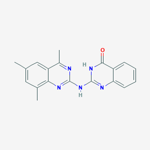 molecular formula C19H17N5O B15021206 2-[(4,6,8-Trimethylquinazolin-2-yl)amino]quinazolin-4-ol 