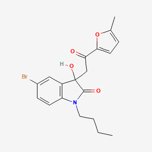 5-bromo-1-butyl-3-hydroxy-3-[2-(5-methylfuran-2-yl)-2-oxoethyl]-1,3-dihydro-2H-indol-2-one