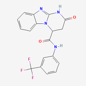 2-oxo-N-[3-(trifluoromethyl)phenyl]-1,2,3,4-tetrahydropyrimido[1,2-a]benzimidazole-4-carboxamide