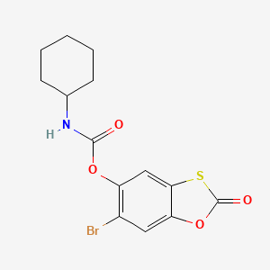 6-Bromo-2-oxo-1,3-benzoxathiol-5-yl cyclohexylcarbamate