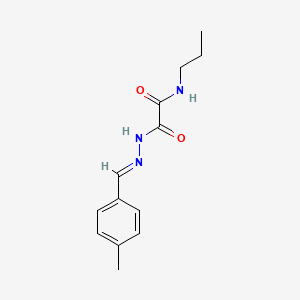 2-[(2E)-2-(4-methylbenzylidene)hydrazinyl]-2-oxo-N-propylacetamide