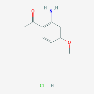 molecular formula C9H12ClNO2 B1502126 1-(2-Amino-4-methoxy-phenyl)-ethanone hydrochloride CAS No. 335104-63-7
