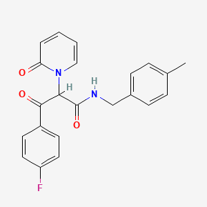 3-(4-fluorophenyl)-N-(4-methylbenzyl)-3-oxo-2-(2-oxopyridin-1(2H)-yl)propanamide