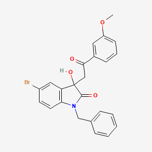 1-benzyl-5-bromo-3-hydroxy-3-[2-(3-methoxyphenyl)-2-oxoethyl]-1,3-dihydro-2H-indol-2-one