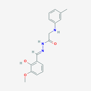 molecular formula C17H19N3O3 B15021281 N'-[(E)-(2-Hydroxy-3-methoxyphenyl)methylidene]-2-[(3-methylphenyl)amino]acetohydrazide 