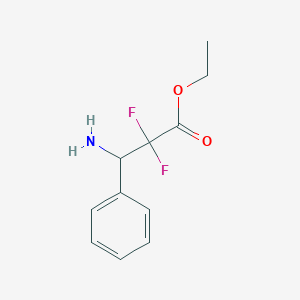 molecular formula C11H13F2NO2 B1502129 Ethyl 3-amino-2,2-difluoro-3-phenylpropanoate 