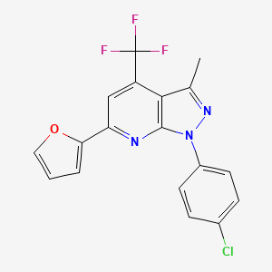 1-(4-chlorophenyl)-6-(furan-2-yl)-3-methyl-4-(trifluoromethyl)-1H-pyrazolo[3,4-b]pyridine