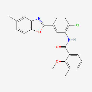 N-[2-chloro-5-(5-methyl-1,3-benzoxazol-2-yl)phenyl]-2-methoxy-3-methylbenzamide