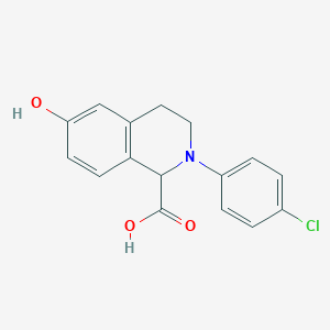 molecular formula C16H14ClNO3 B1502131 2-(4-Chloro-phenyl)-6-hydroxy-1,2,3,4-tetrahydro-isoquinoline-1-carboxylic acid 