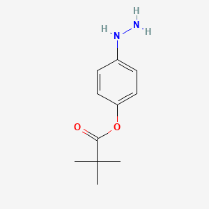 molecular formula C11H16N2O2 B1502132 2,2-Dimethyl-propionic acid 4-hydrazino-phenyl ester CAS No. 786709-15-7