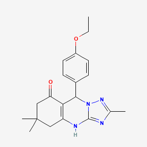 molecular formula C20H24N4O2 B15021334 9-(4-ethoxyphenyl)-2,6,6-trimethyl-5,6,7,9-tetrahydro[1,2,4]triazolo[5,1-b]quinazolin-8(4H)-one 