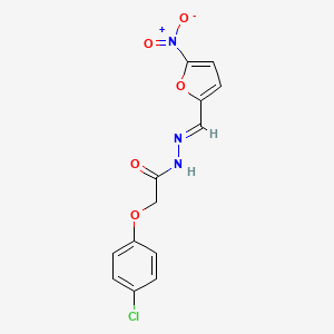 molecular formula C13H10ClN3O5 B15021337 2-(4-chlorophenoxy)-N'-[(E)-(5-nitrofuran-2-yl)methylidene]acetohydrazide 