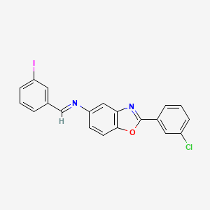 2-(3-chlorophenyl)-N-[(E)-(3-iodophenyl)methylidene]-1,3-benzoxazol-5-amine