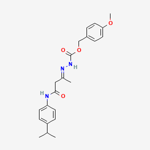 4-methoxybenzyl (2E)-2-(4-oxo-4-{[4-(propan-2-yl)phenyl]amino}butan-2-ylidene)hydrazinecarboxylate