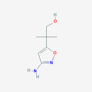 B1502136 2-(3-Amino-1,2-oxazol-5-yl)-2-methylpropan-1-ol CAS No. 86860-67-5