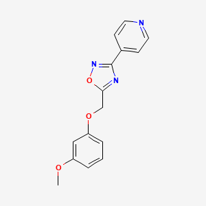 4-{5-[(3-Methoxyphenoxy)methyl]-1,2,4-oxadiazol-3-yl}pyridine