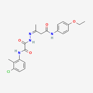 molecular formula C21H23ClN4O4 B15021379 (3Z)-3-(2-{[(3-chloro-2-methylphenyl)amino](oxo)acetyl}hydrazinylidene)-N-(4-ethoxyphenyl)butanamide 