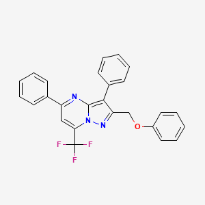 2-(Phenoxymethyl)-3,5-diphenyl-7-(trifluoromethyl)pyrazolo[1,5-a]pyrimidine