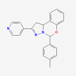 5-(4-Methylphenyl)-2-(pyridin-4-yl)-1,10b-dihydropyrazolo[1,5-c][1,3]benzoxazine