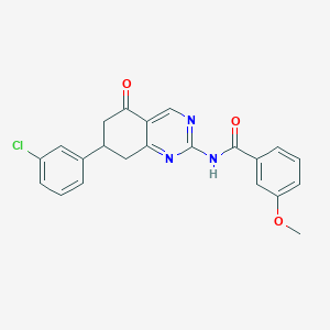 molecular formula C22H18ClN3O3 B15021440 N-[7-(3-chlorophenyl)-5-oxo-5,6,7,8-tetrahydroquinazolin-2-yl]-3-methoxybenzamide 