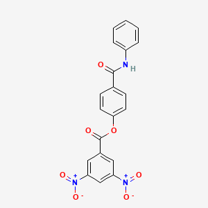 molecular formula C20H13N3O7 B15021443 4-(Phenylcarbamoyl)phenyl 3,5-dinitrobenzoate 