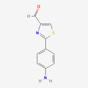 molecular formula C10H8N2OS B1502148 2-(4-Amino-phenyl)-thiazole-4-carbaldehyde CAS No. 55327-25-8